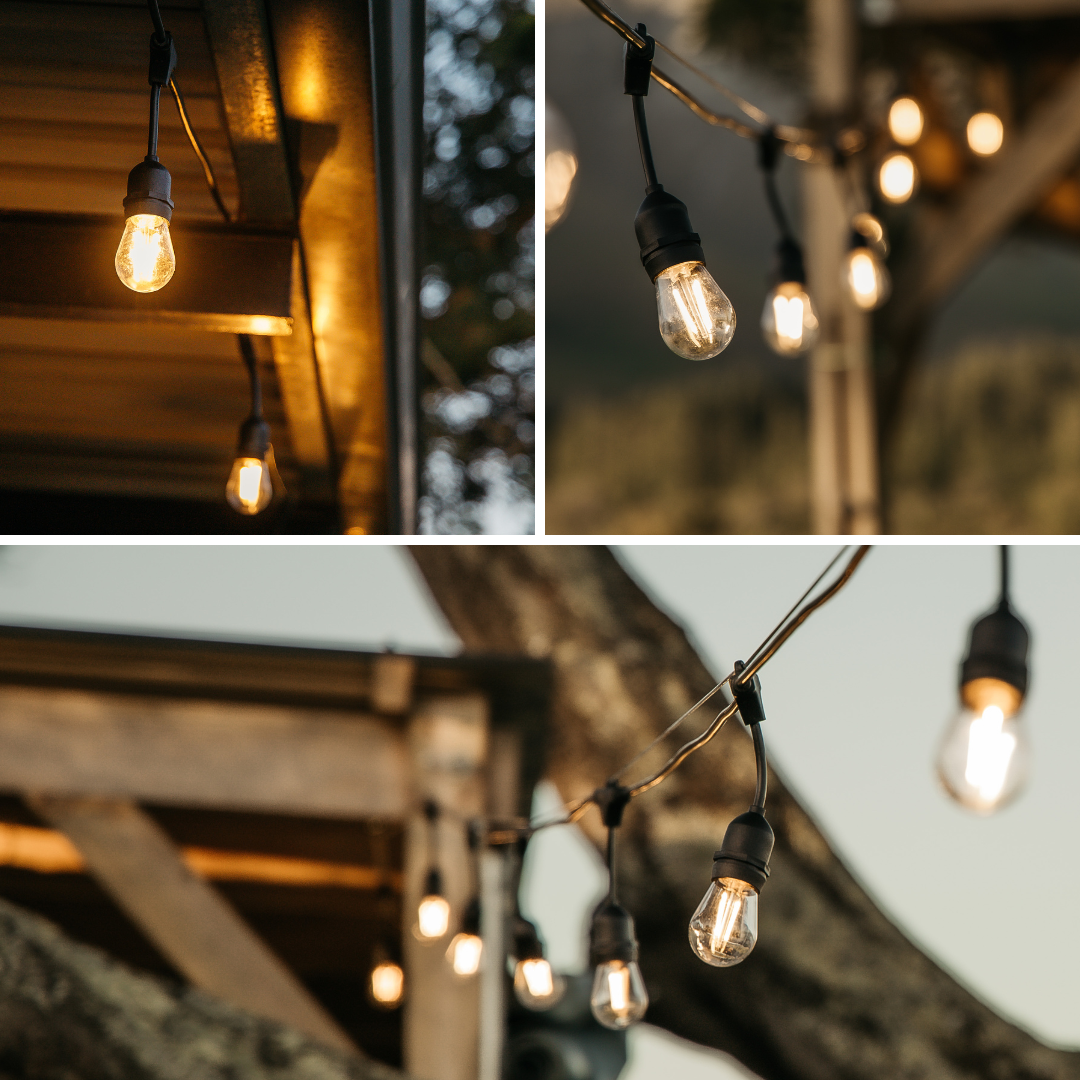 Stellar Lighting Vintage Edison Light Bulb S14 Warm White LED E27 2W 6 Pack