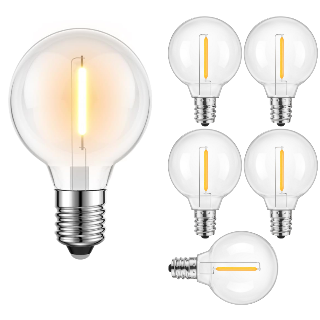 Stellar Lighting Classic Bulb G40 LED E12 0.8W 6 Pack Replacement Light