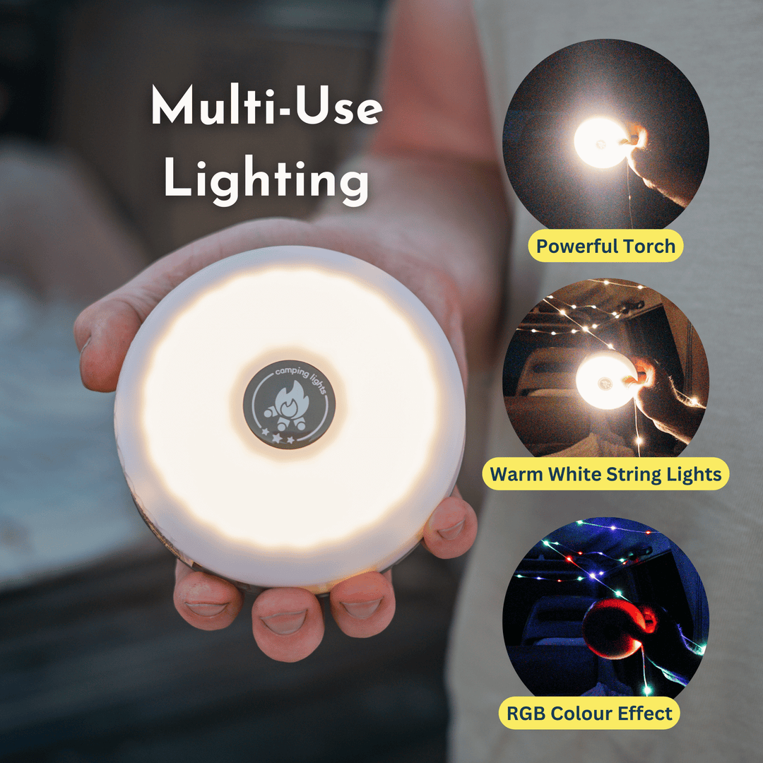 Stellar Lighting 10m 100 RGB LED Camping Lantern String Light