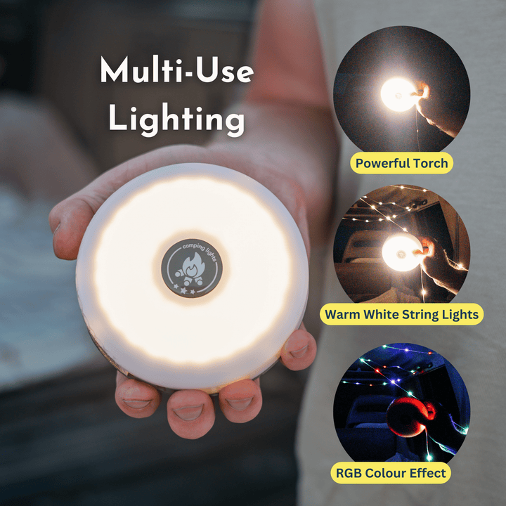 Stellar Lighting 10m 100 RGB LED Camping Lantern String Light