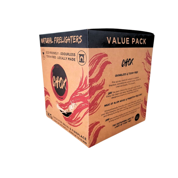CHOX 1KG Natural Firelighters Box