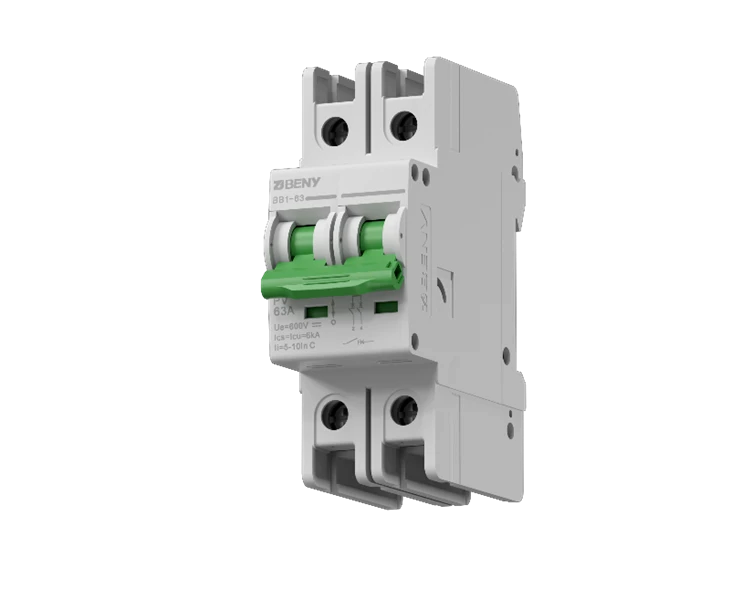 PVSE BB1-63 2 Pole 600V DC Miniature Circuit Breaker
