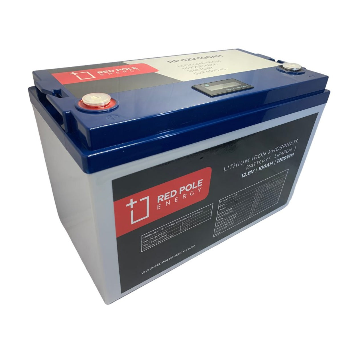 Red Pole Energy 12V 100Ah 1280Wh LiFePO4 Battery