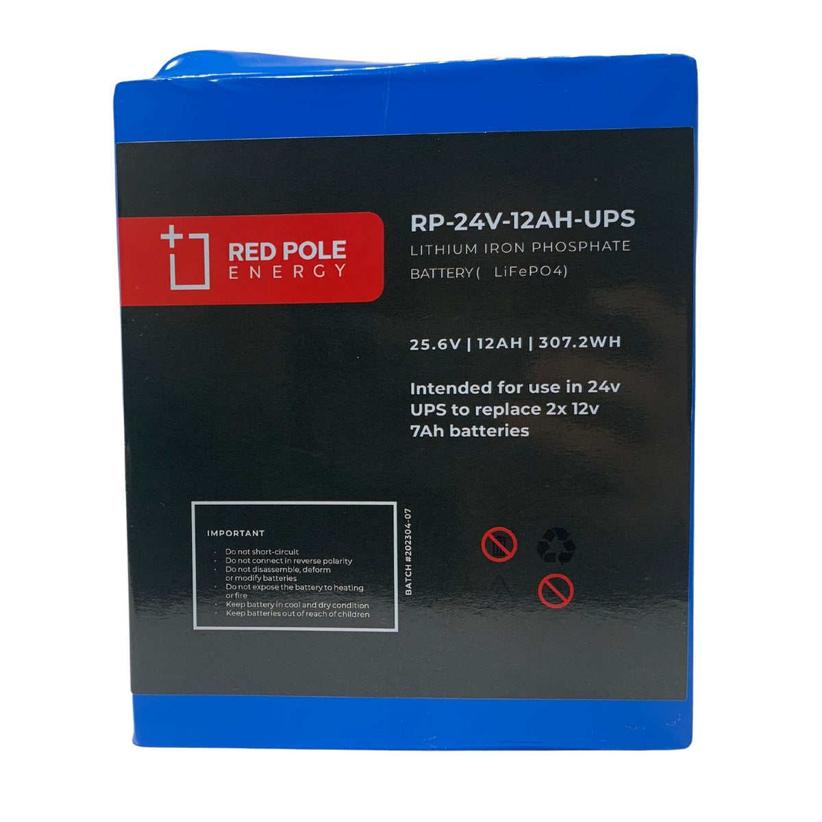 Red Pole Energy 24V 12Ah 307Wh UPS LiFePO4 Battery