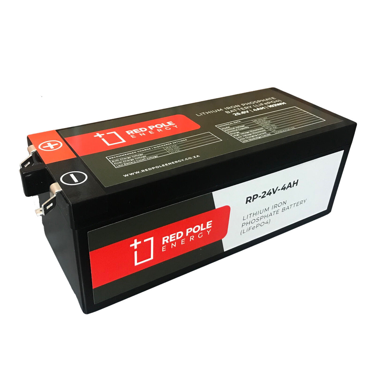Red Pole Energy 24V 4Ah 102Wh LiFePO4 Battery