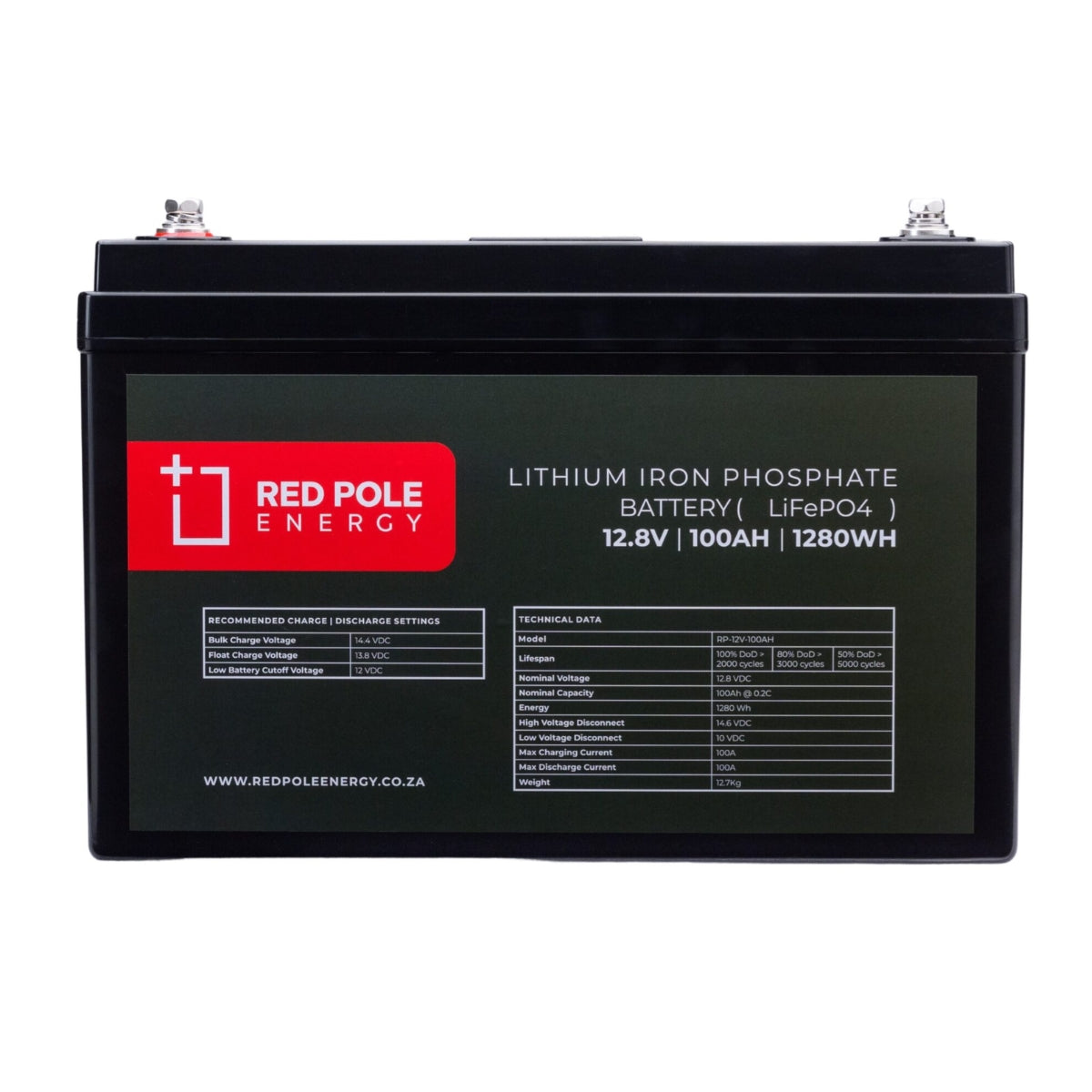 Red Pole Energy 24V 4Ah 102Wh Garage door LiFePO4 Battery