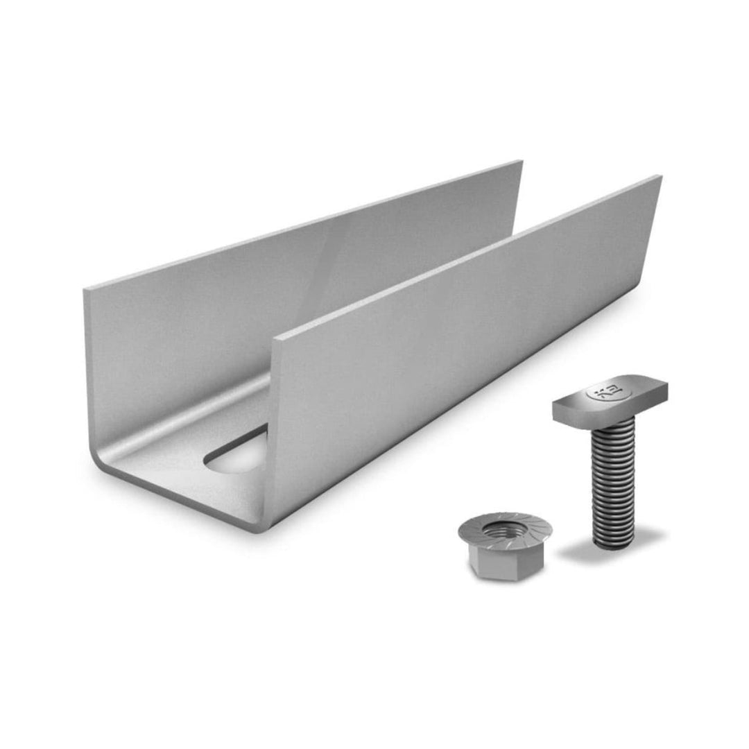 K2-Systems Tile Roof SolidRail 3 Panel Roof Mounting System