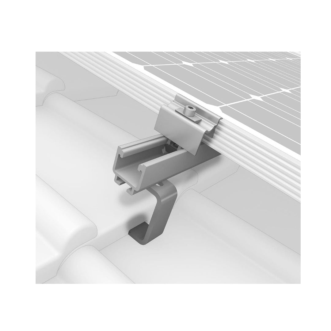 K2-Systems Tile Roof SolidRail 3 Panel Roof Mounting System