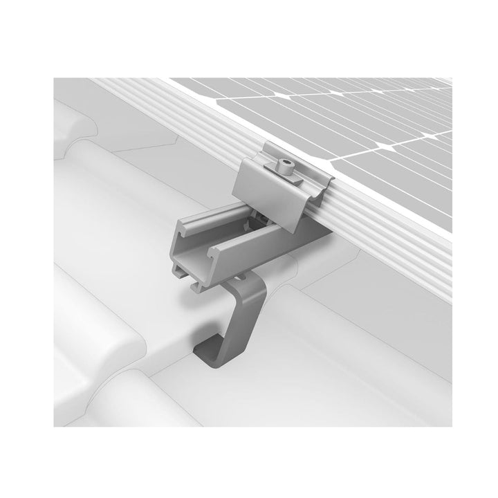 K2-Systems Tile Roof SolidRail 3 Panel Roof Mounting System