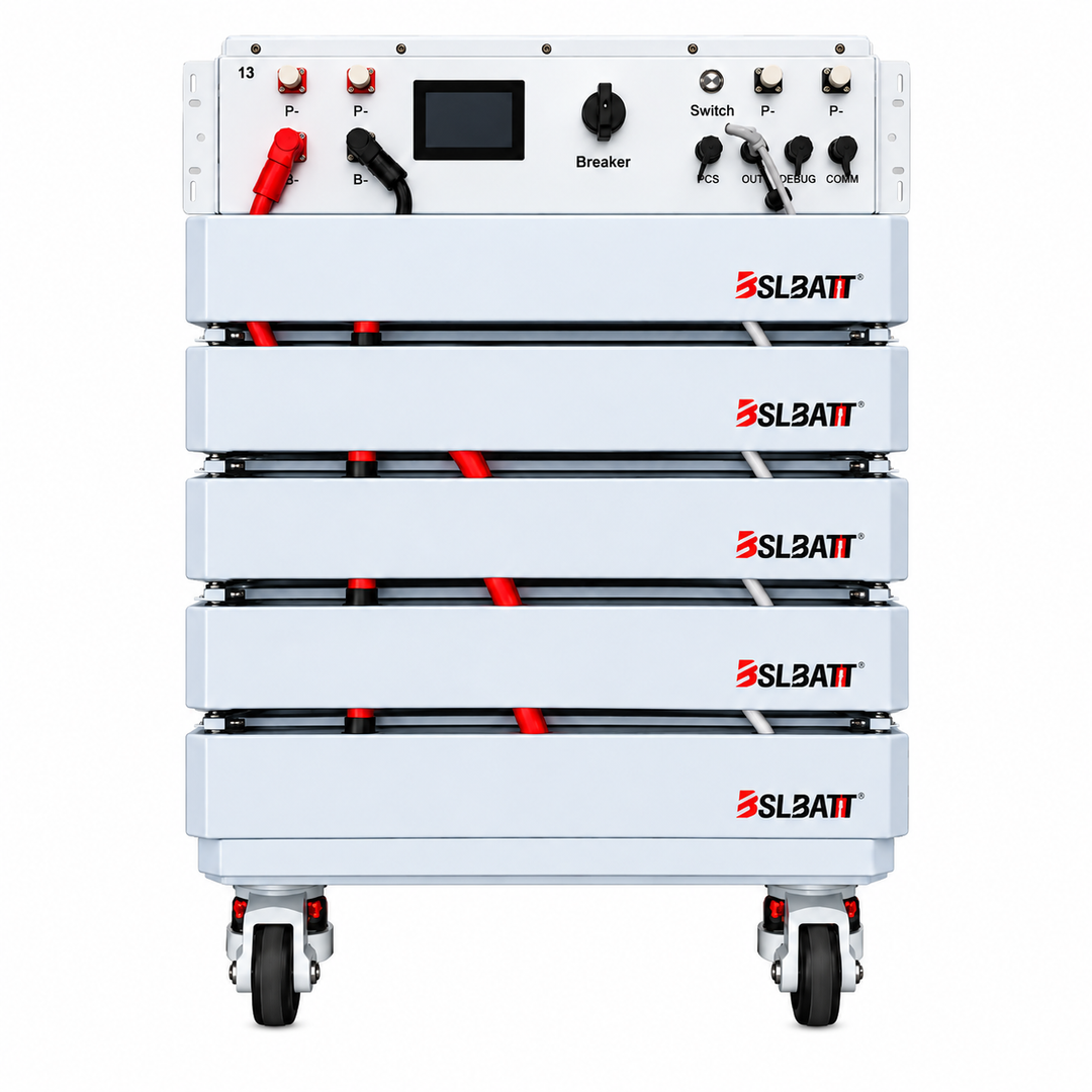 BSL RE5 48.8kWh 384V High Voltage Lithium Battery Pack on a white background