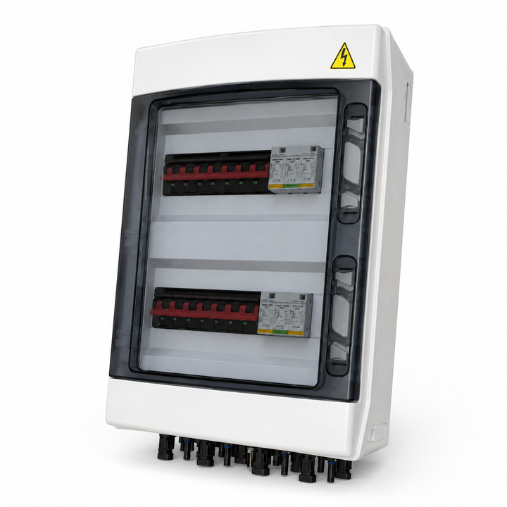 1000V 2-MPPT Protection Box 2-In 2-Out 20A MCB Type I_II SPD