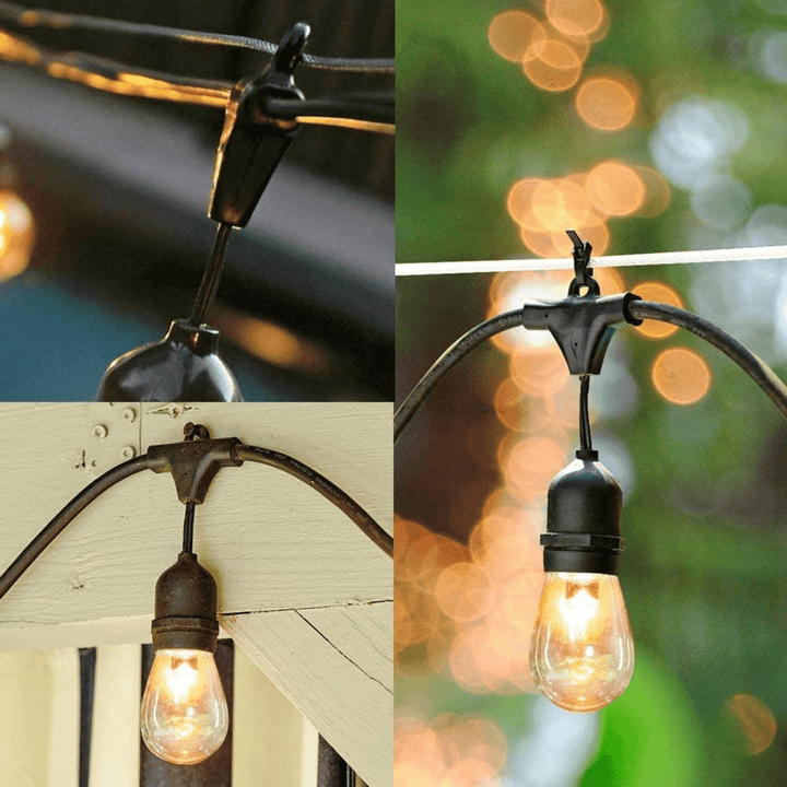Stellar Lighting 15m Solar 15 LED Festoon Vintage Bulb String Lights