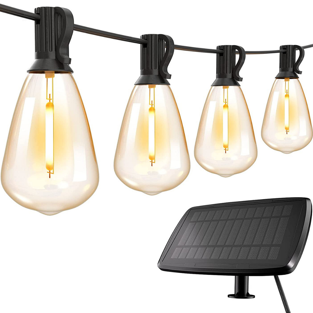 Stellar Lighting 10m Solar Powered Classic 25 Vintage LED Bulbs String Light