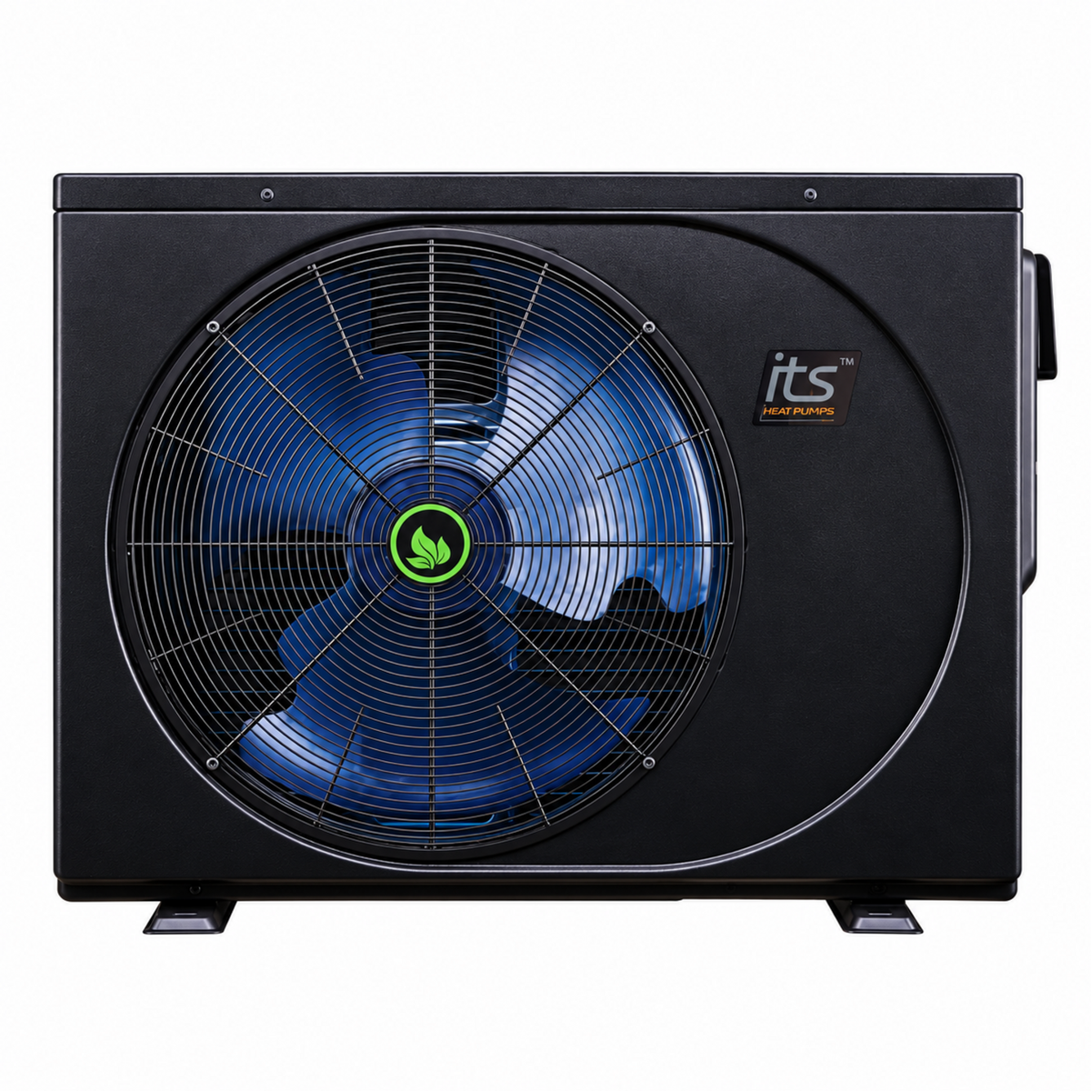 ITS 12.8kW Inverter Pool Heat Pump Black – front view