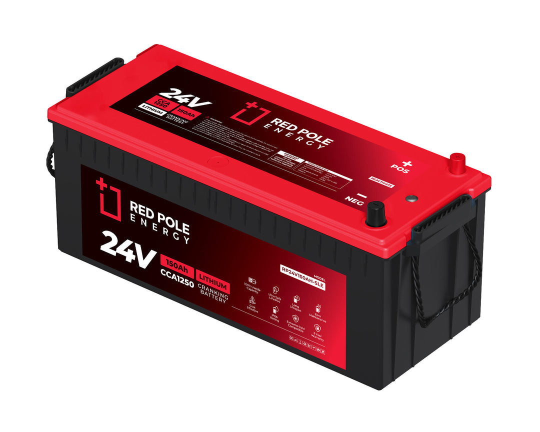 Red Pole Energy 25.6V 150Ah LiFePO4 Starter Battery 1250 CCA