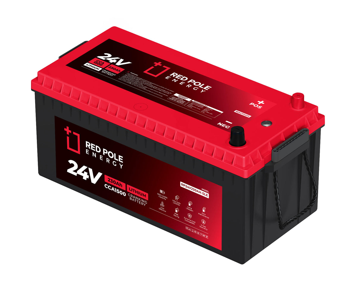 Red Pole Energy 25.6V 230Ah LiFePO4 Starter Battery 1500 CCA