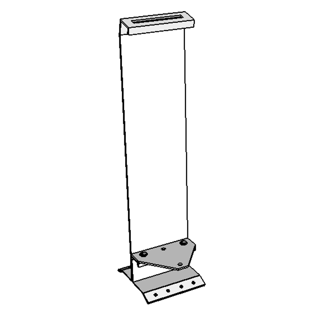 KD Solar Corrugated Rear Foot 15 Degree Portrait AC