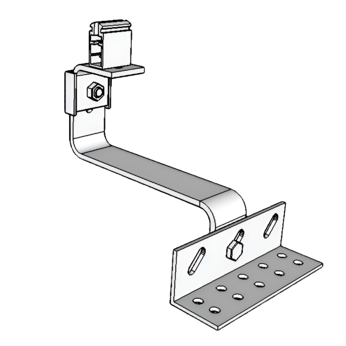 KD Solar Tile Roof Bracket with Pushclip