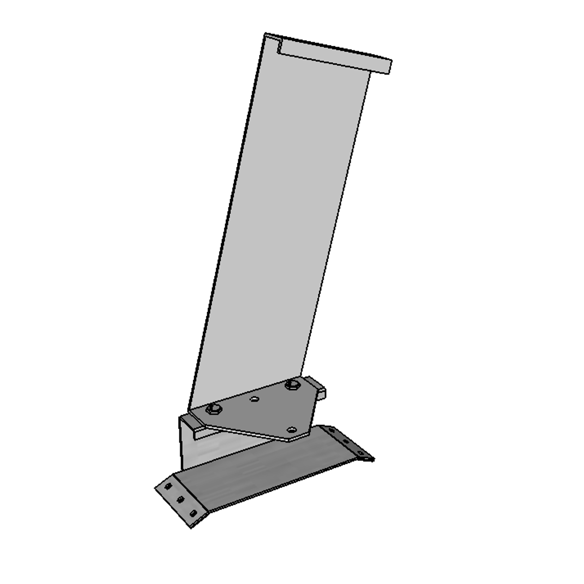 KD Solar Corrugated Rear Foot 15 Degree Landscape AL 200mm