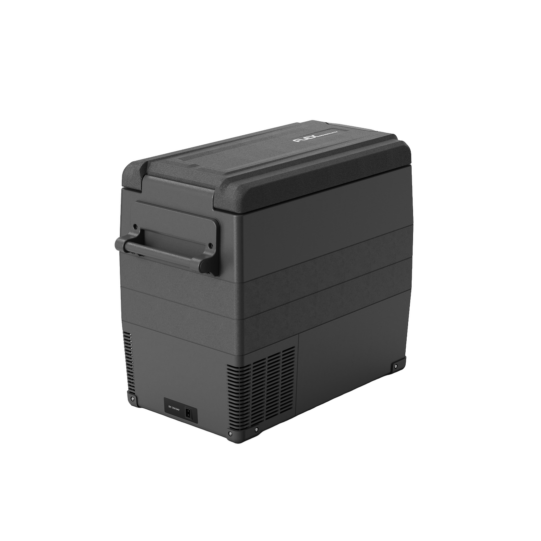 Flex NCF55 Camping Fridge/Freezer - rear side angle closed view