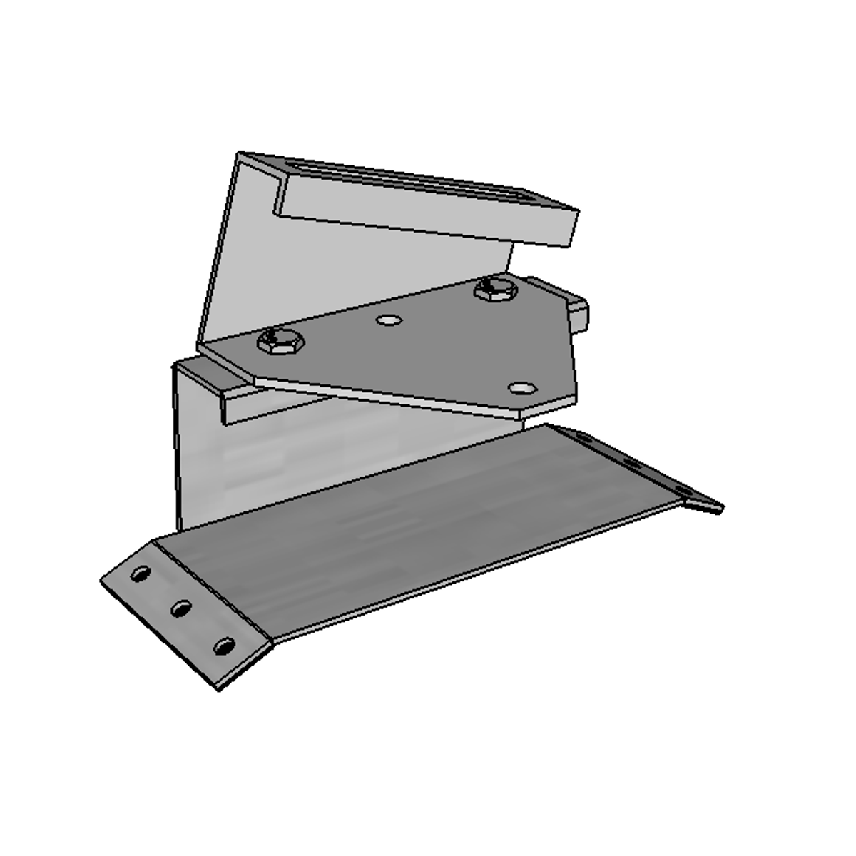 KD Solar Corrugated Front Foot 15 Degree Landscape AL 200mm