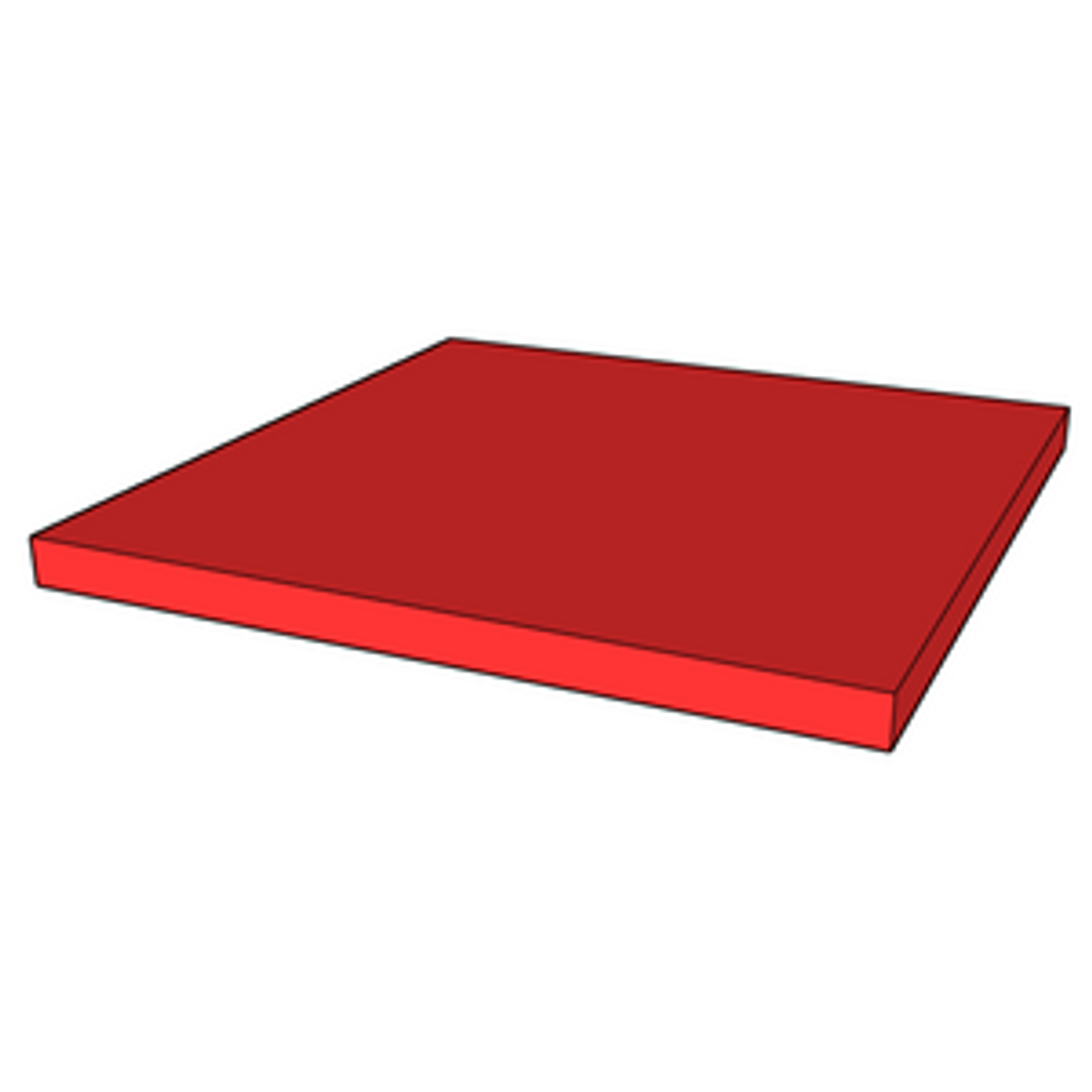 KD Solar Red Silicone Pad 50x50x3