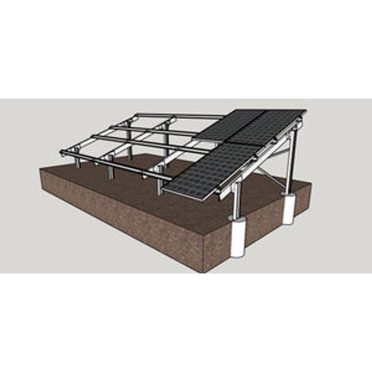 KD Solar Pre-Galvanised Ground Mount 32 Panel 20 Degree