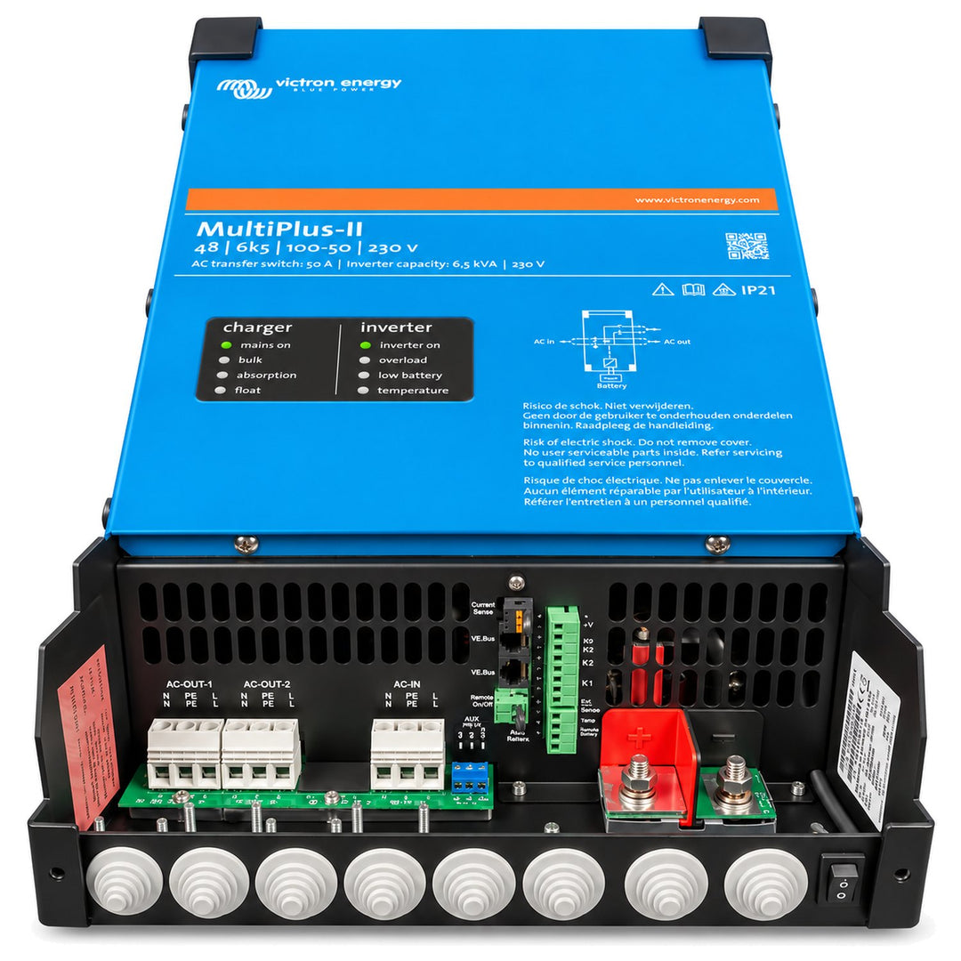 Victron MultiPlus-II 48/6k5/100-50 230V connection area
