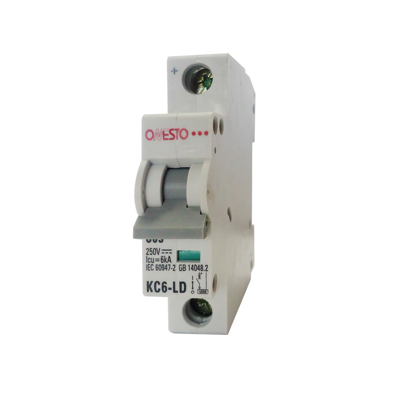 Onesto 10A 125V - 250V  6kA DC Circuit Breaker - Sustainable.co.za