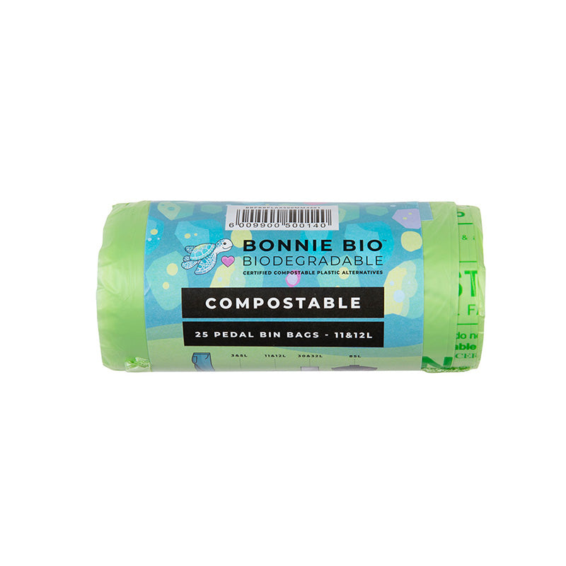 Bonnie Bio 25 x 11-12L Compostable Bin Bags Roll - Sustainable.co.za