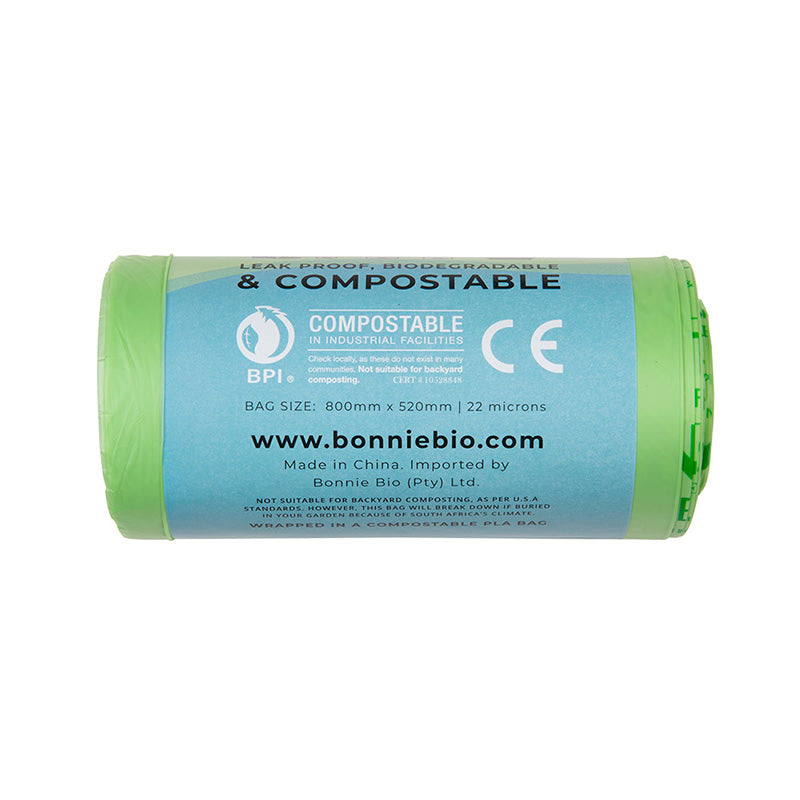 Bonnie Bio 15 x 30-32L Compostable Bin Bags Roll - Sustainable.co.za