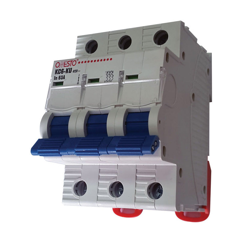 Onesto 100A 240V - 415V 6kA AC 3 Pole Circuit Breaker - Sustainable.co.za
