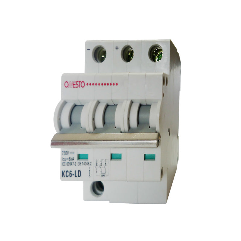 Onesto 20A 660V - 750V  6kA DC 3 Pole Circuit Breaker - Sustainable.co.za