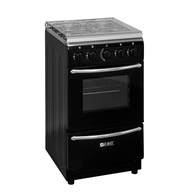 Zero 4 Plate Black Gas Stove - Sustainable.co.za