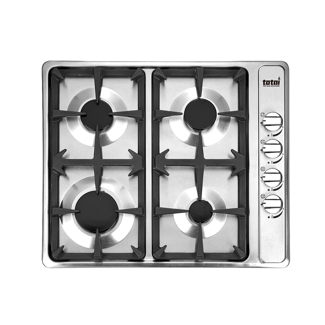 Totai 60cm 4 Burner Gas Hob with Cast Iron Grids