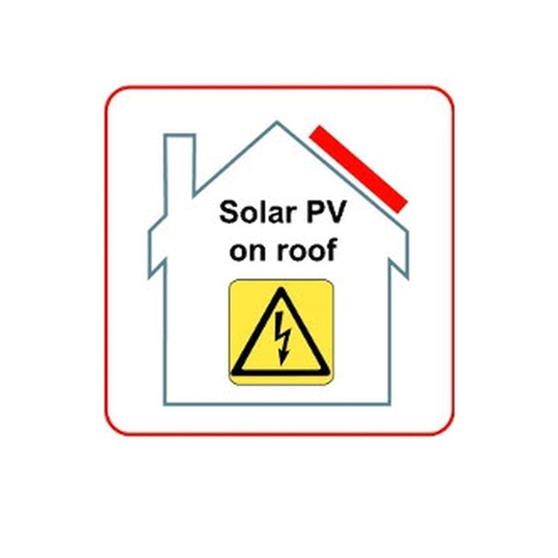 PV on Roof and Hazard Labels Pack - Sustainable.co.za