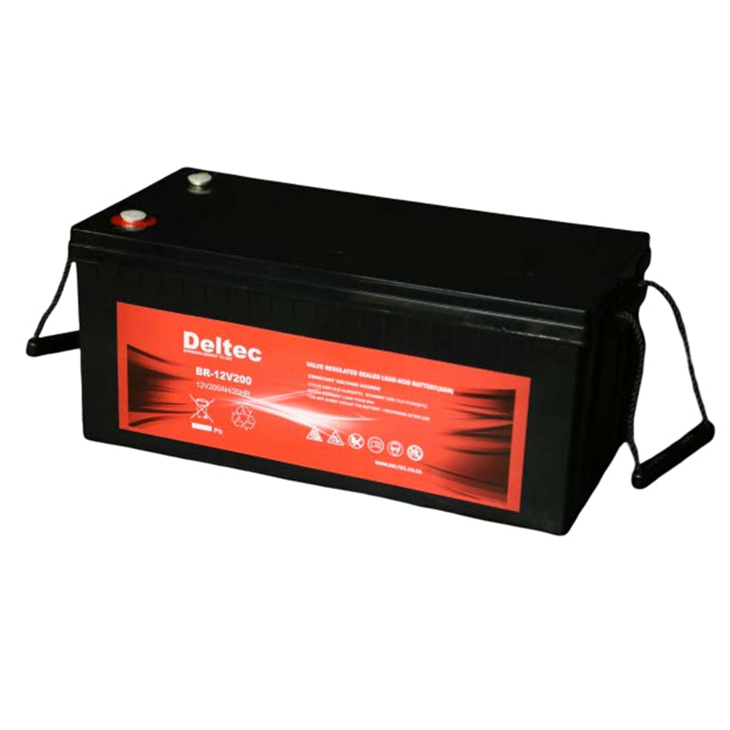 Deltec  BR-12V200 200Ah 12V AGM Battery - Sustainable.co.za