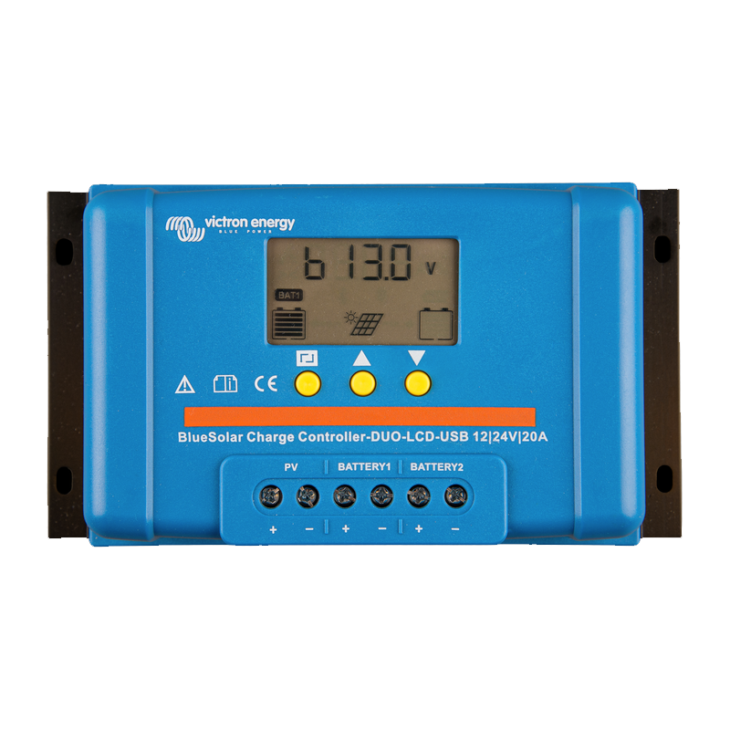 Victron Blue Solar 12V-24V-20A DUO PWM Charge Controller with LCD & USB