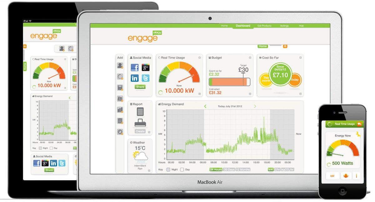 Efergy Engage Hub Kit Single Phase Electricity Monitor