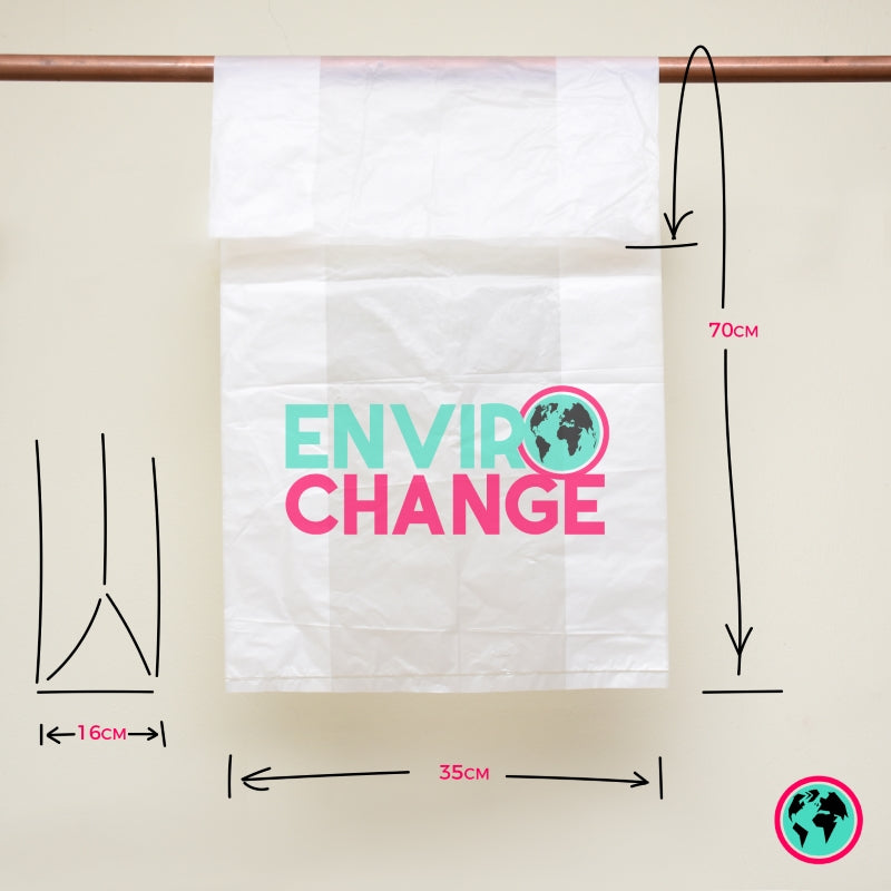 EnviroChange Biodegradable & Plant-Based Refuse Bags 38L - 50 Bag Roll - Sustainable.co.za