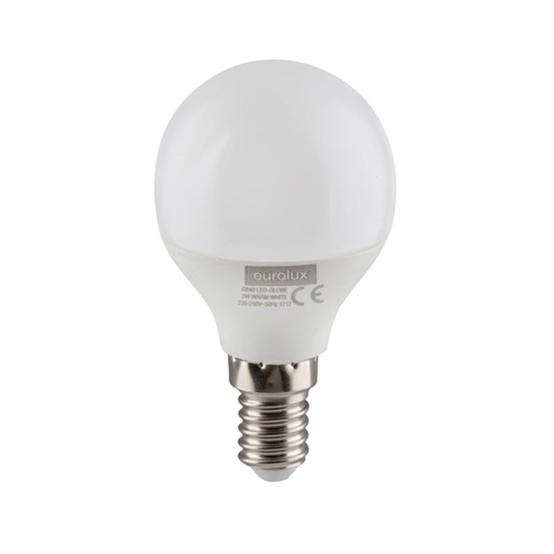 Eurolux 7W E14 Warm White Opal Golfball LED Bulb - Sustainable.co.za