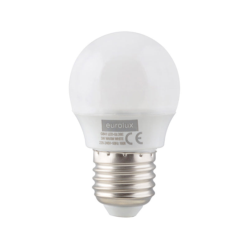 Eurolux 3W E27 Warm White Opal Golf Ball LED Bulb - Sustainable.co.za