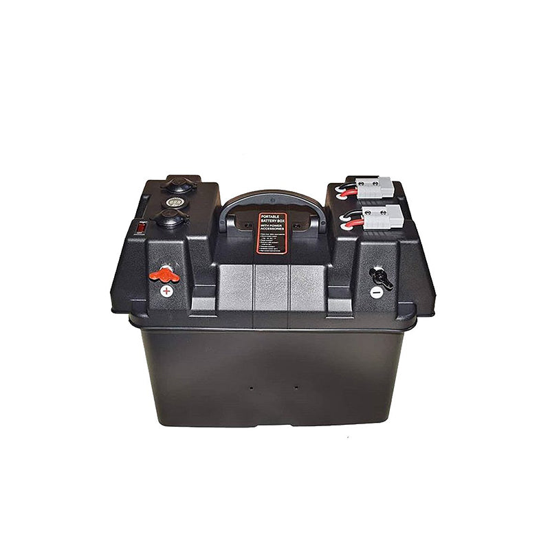 12V Portable Battery Box with Voltmeter - Sustainable.co.za