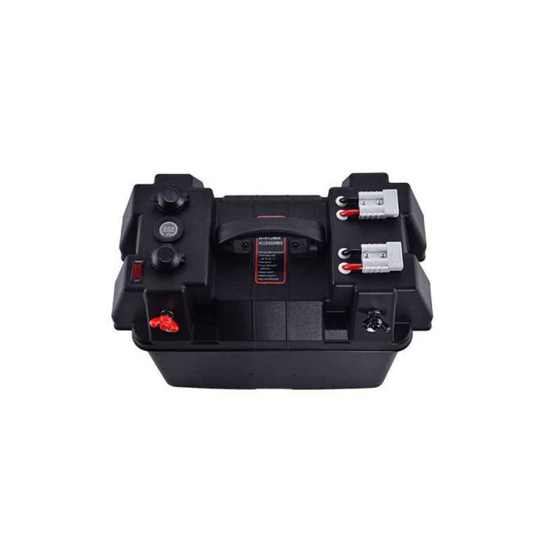 12V Portable Battery Box with Voltmeter - Sustainable.co.za