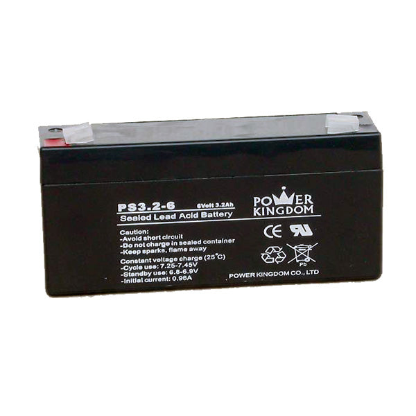 Power Kingdom PS3.2Ah 6V Sealed Battery - Sustainable.co.za