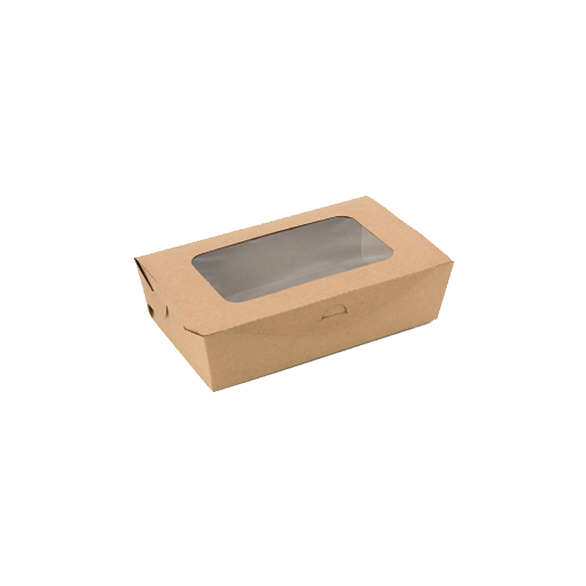 Small Kraft Box with PLA window - pack of 50 - Sustainable.co.za