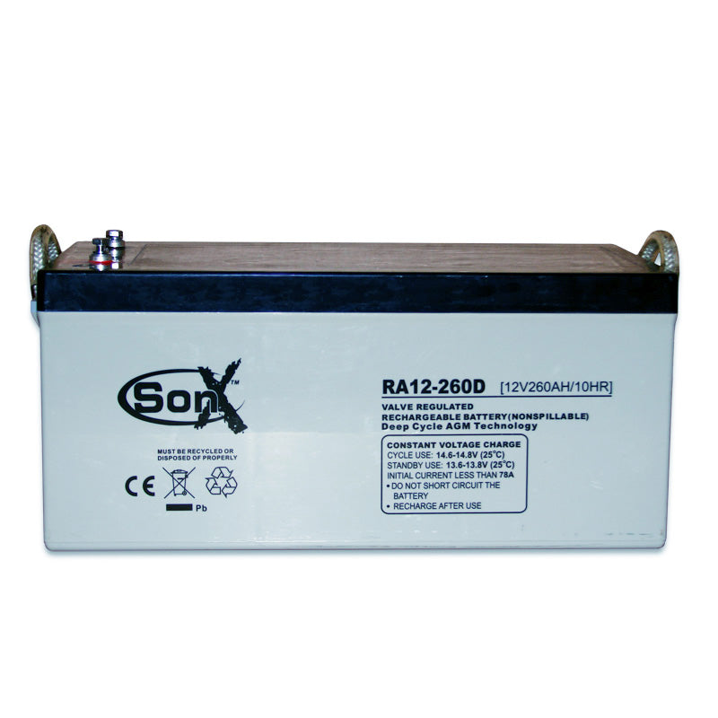 SonX 260Ah 12V AGM Battery - Sustainable.co.za
