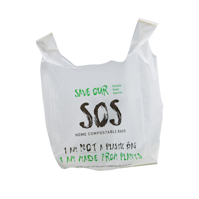 SOS Jumbo Compostable Shopping Bags - Carton of 1000 - Sustainable.co.za