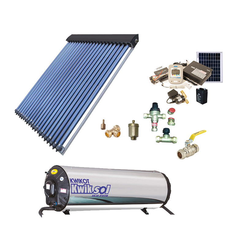 300L Complete Indirect Pumped Split System Solar Water Heating Kit - Sustainable.co.za