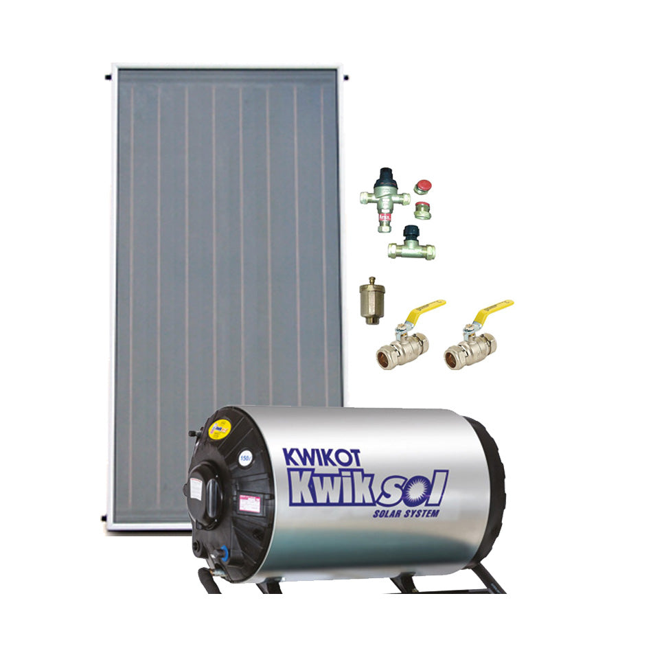 150L Vertical Flatplate Thermosiphon Solar Water Heating Kit - Sustainable.co.za
